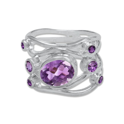 The Solstice Ring Sterling Silver Oval-Cut – 9 Natural Gemstone Styles | Made to Order