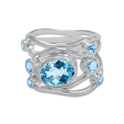The Solstice Ring Sterling Silver Oval-Cut – 9 Natural Gemstone Styles | Made to Order