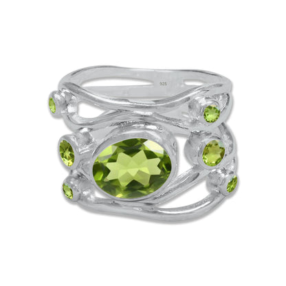 The Solstice Ring Sterling Silver Oval-Cut – 9 Natural Gemstone Styles | Made to Order