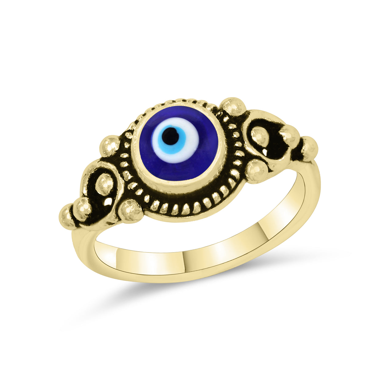 Evil Eye Rings – Assorted Designs in Silver, 18K Gold & 18K Rose Gold Plating over Brass