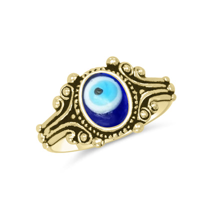 Evil Eye Rings – Assorted Designs in Silver, 18K Gold & 18K Rose Gold Plating over Brass