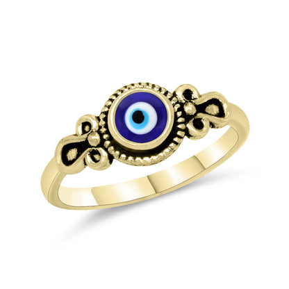 Evil Eye Rings – Assorted Designs in Silver, 18K Gold & 18K Rose Gold Plating over Brass