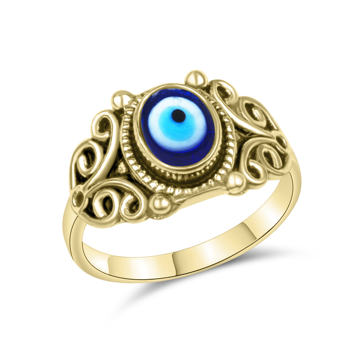Evil Eye Rings – Assorted Designs in Silver, 18K Gold & 18K Rose Gold Plating over Brass