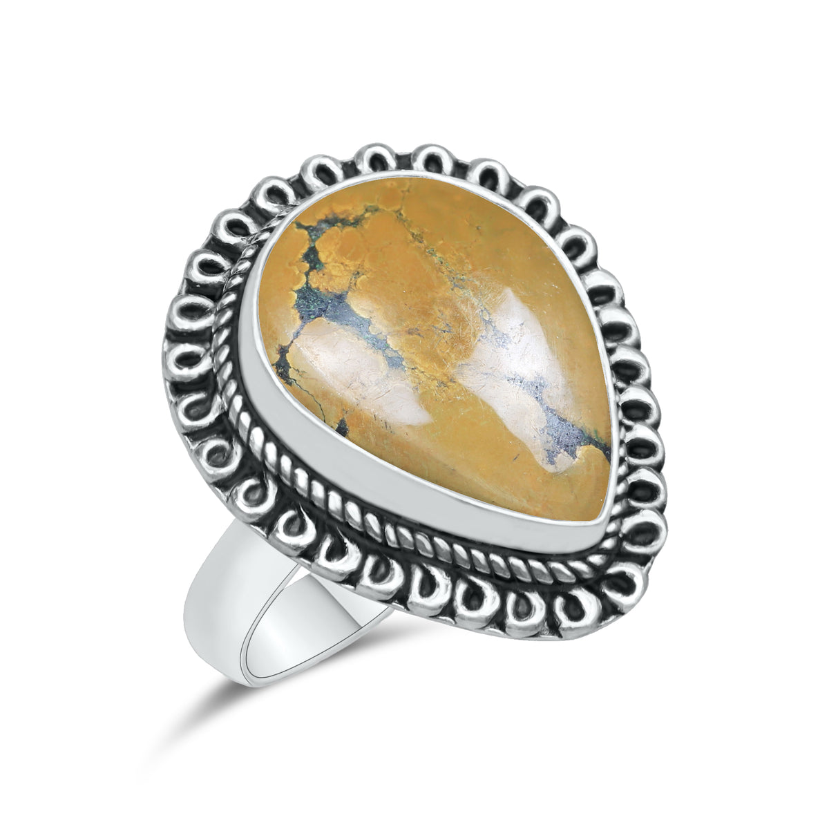 Natural Turquoise Rings – Silver-Plated, Stabilized, Handmade Boho Western | Wholesale