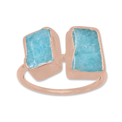 Raw Crystal Ring – Silver, Gold, Rose Gold & Black Rhodium Finish | Natural Stones (Made to Order)