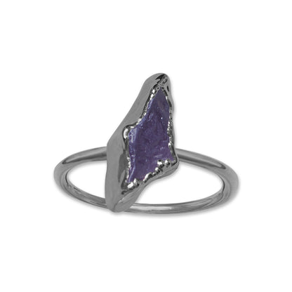 Raw Crystal Ring – Silver, Gold, Rose Gold & Black Rhodium Finish | Natural Stones (Made to Order)