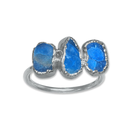 Raw Crystal Ring – Silver, Gold, Rose Gold & Black Rhodium Finish | Natural Stones (Made to Order)
