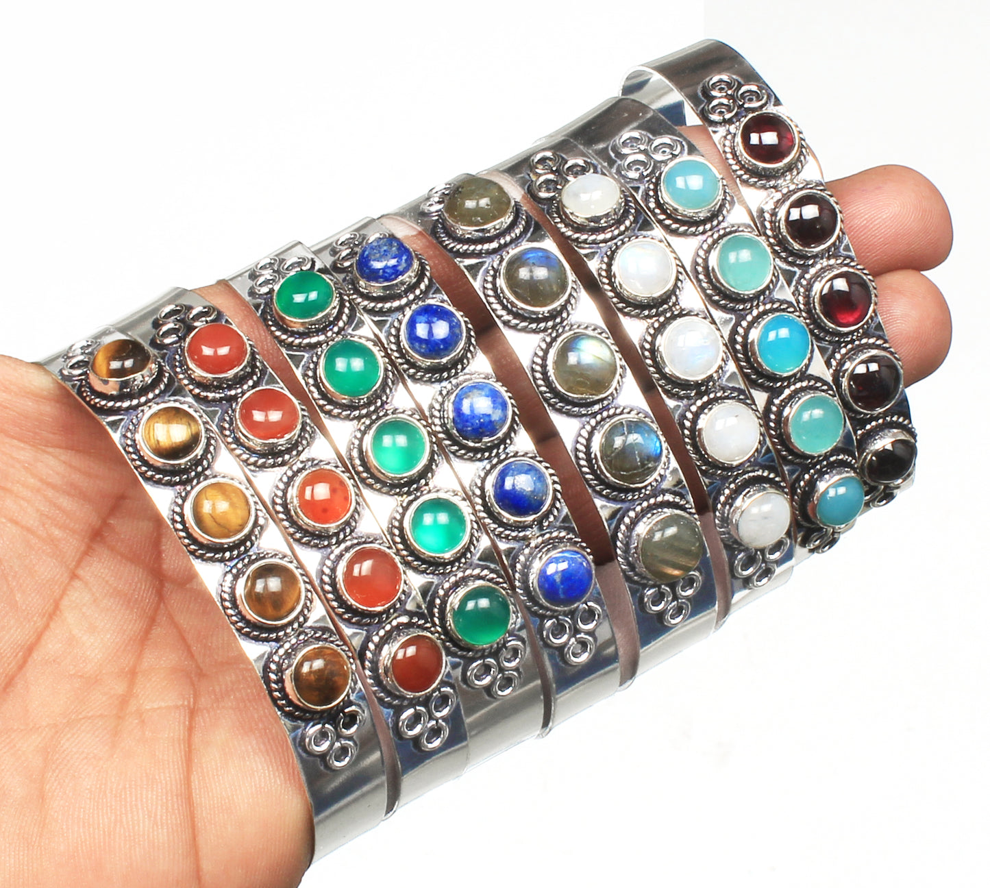 Bracelet à breloques réglables en pierres précieuses multicolores, bijoux en cristal naturel assorti pour femmes