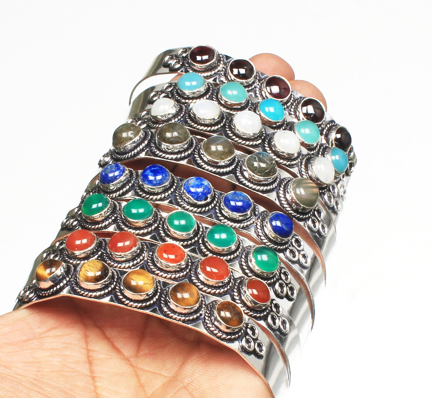 Bracelet à breloques réglables en pierres précieuses multicolores, bijoux en cristal naturel assorti pour femmes
