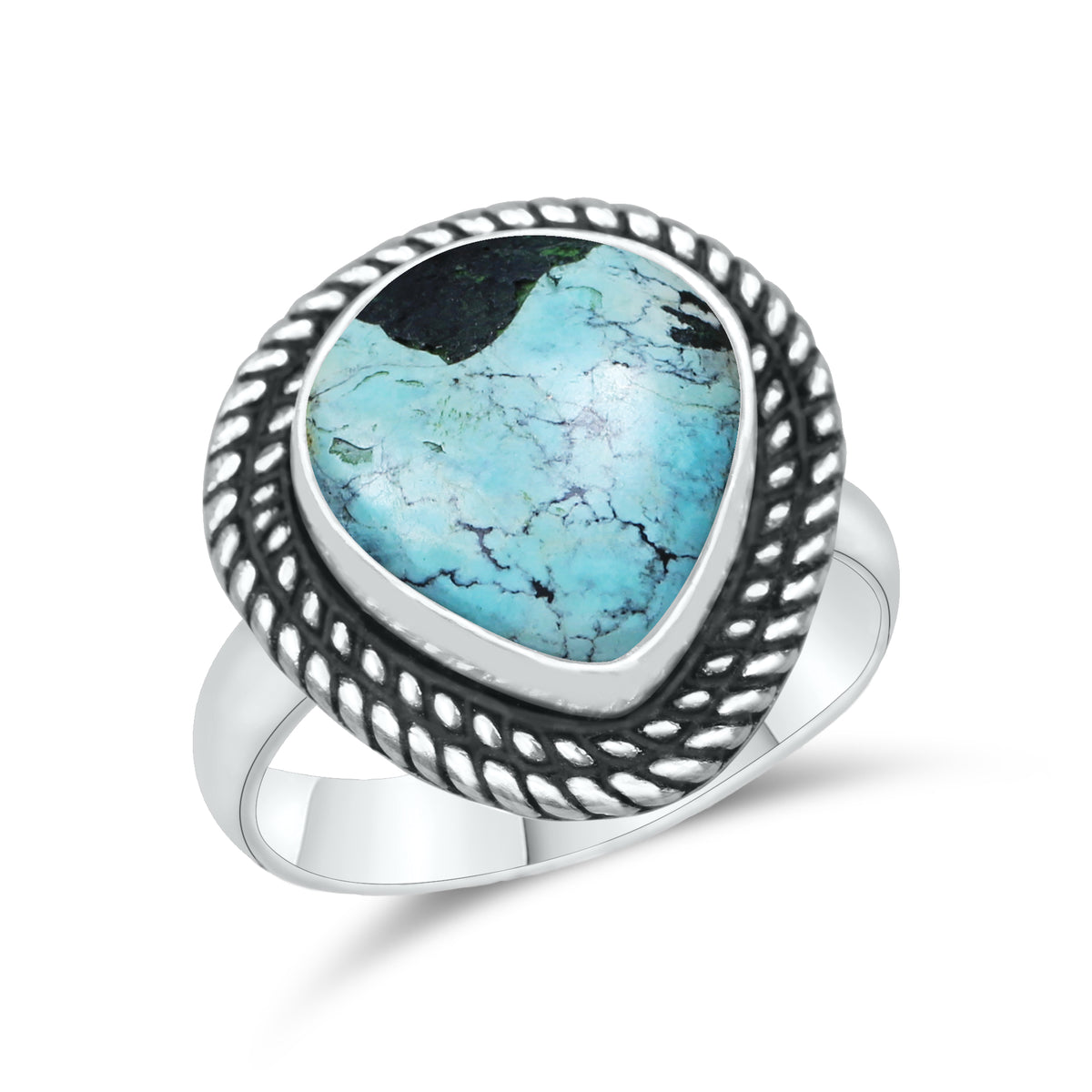 Natural Turquoise Rings – Silver-Plated, Stabilized, Handmade Boho Western | Wholesale