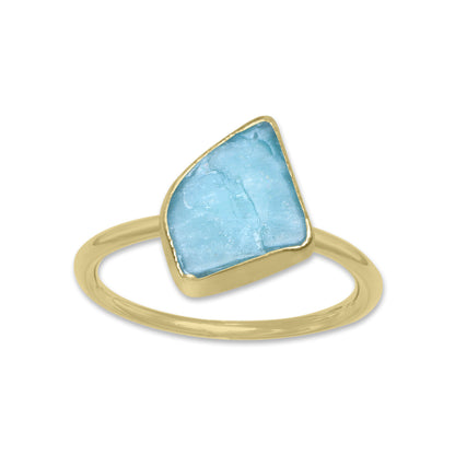 Raw Crystal Ring – Silver, Gold, Rose Gold & Black Rhodium Finish | Natural Stones (Made to Order)