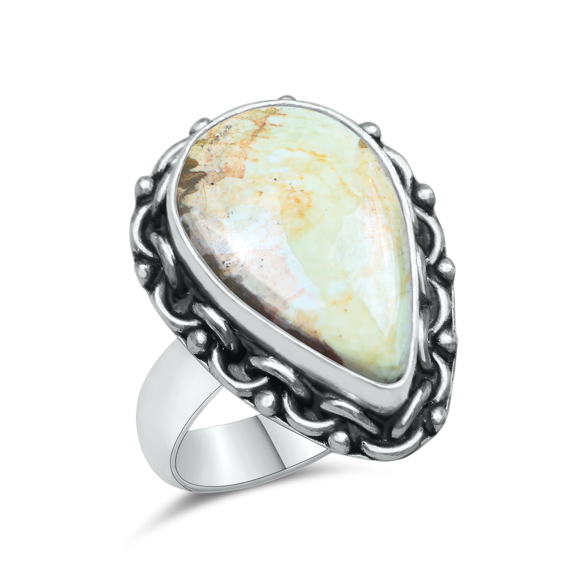 Natural Turquoise Rings – Silver-Plated, Stabilized, Handmade Boho Western | Wholesale