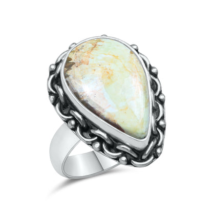 Natural Turquoise Rings – Silver-Plated, Stabilized, Handmade Boho Western | Wholesale
