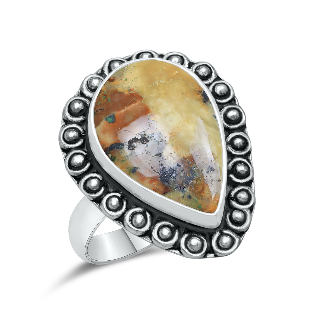 Natural Turquoise Rings – Silver-Plated, Stabilized, Handmade Boho Western | Wholesale
