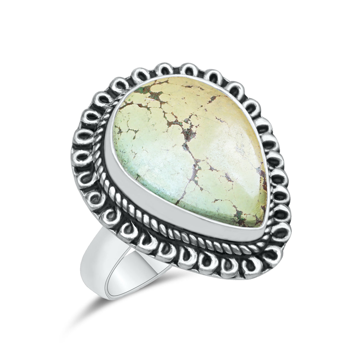 Natural Turquoise Rings – Silver-Plated, Stabilized, Handmade Boho Western | Wholesale