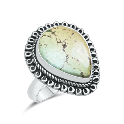 Natural Turquoise Rings – Silver-Plated, Stabilized, Handmade Boho Western | Wholesale
