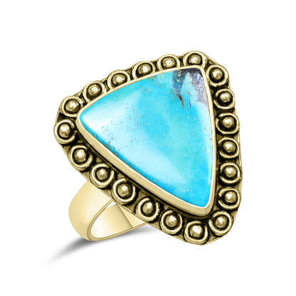 Natural Turquoise Rings – Silver-Plated, Stabilized, Handmade Boho Western | Wholesale