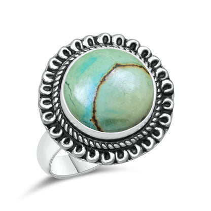 Natural Turquoise Rings – Silver-Plated, Stabilized, Handmade Boho Western | Wholesale
