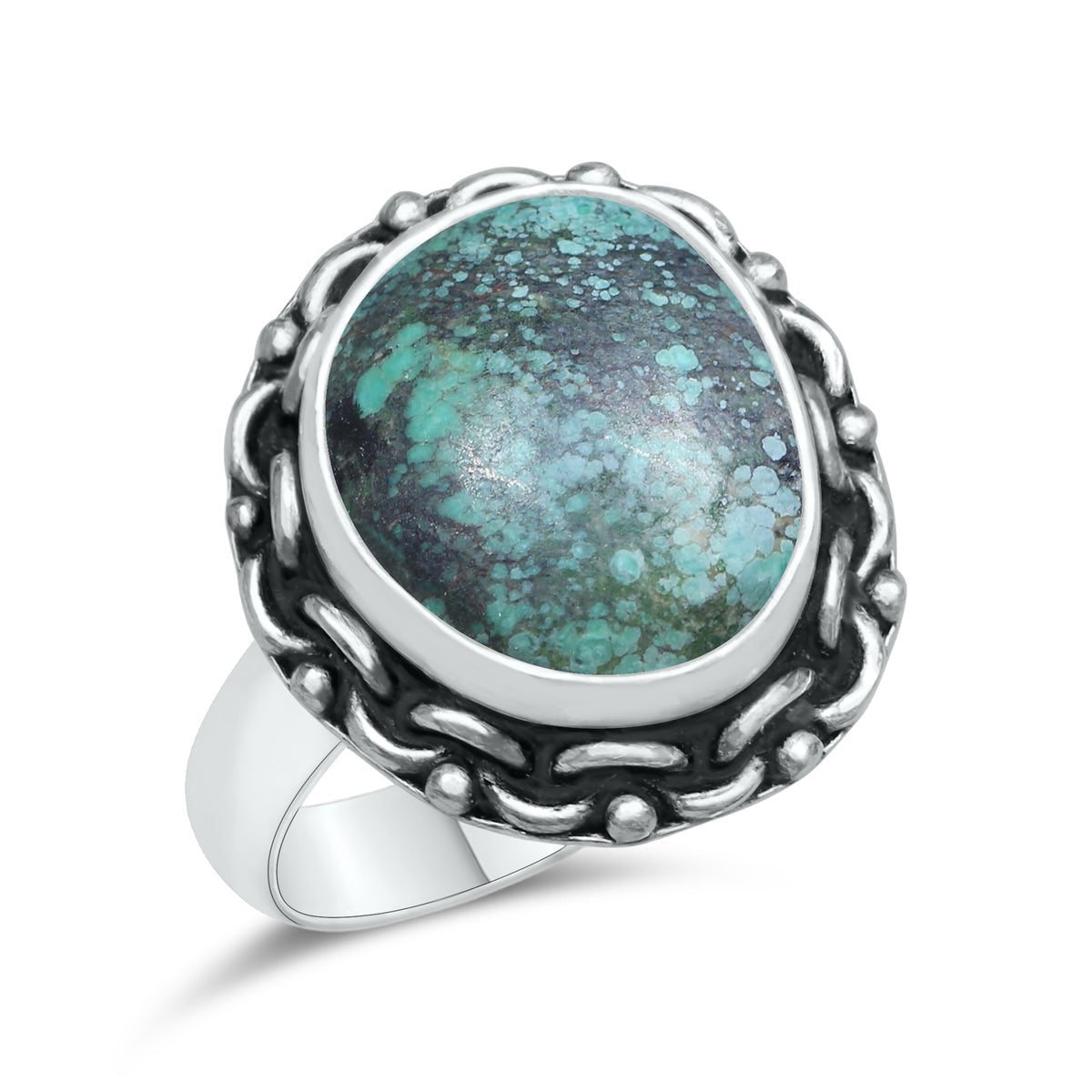 Natural Turquoise Rings – Silver-Plated, Stabilized, Handmade Boho Western | Wholesale