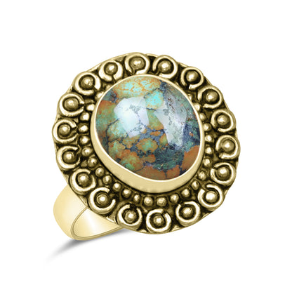 Natural Turquoise Rings – Silver-Plated, Stabilized, Handmade Boho Western | Wholesale