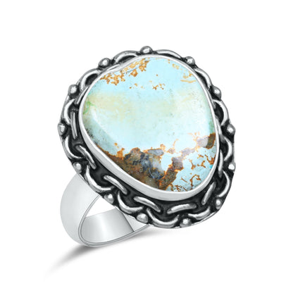 Natural Turquoise Rings – Silver-Plated, Stabilized, Handmade Boho Western | Wholesale