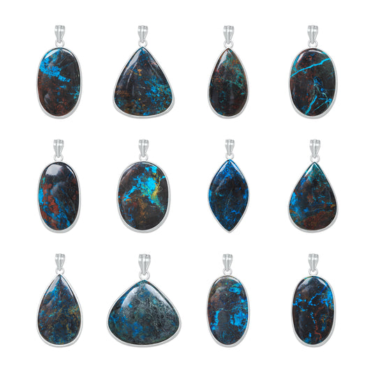Chrysocolla Pendants | Minimal Bezel | AA Quality