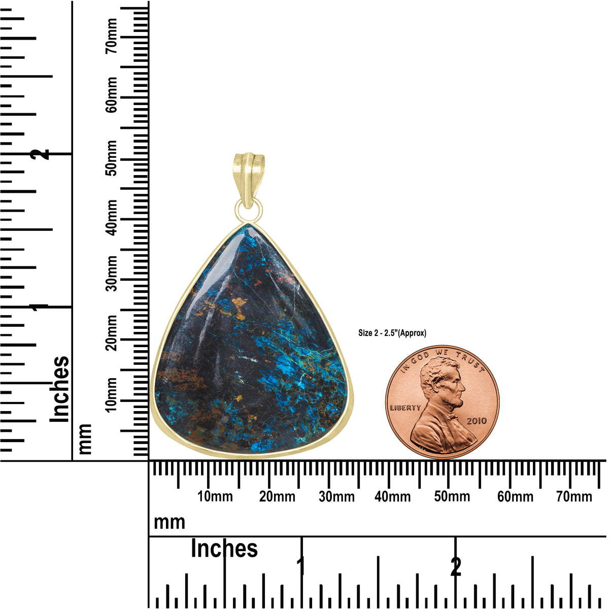 Chrysocolla Pendants | Minimal Bezel | AA Quality
