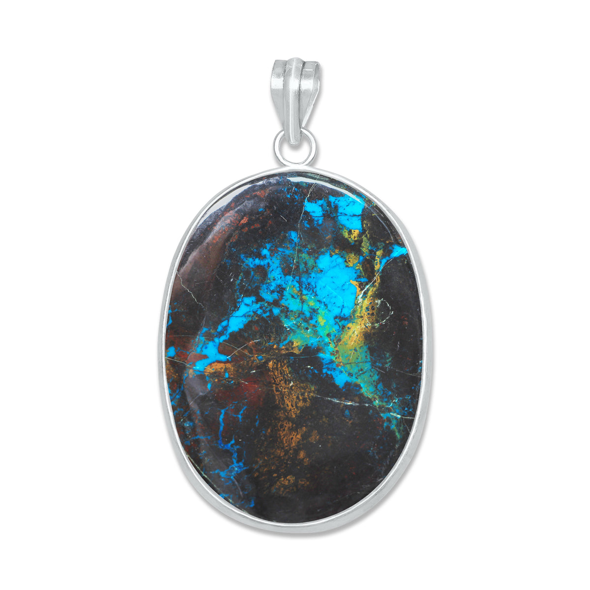 Chrysocolla Pendants | Minimal Bezel | AA Quality