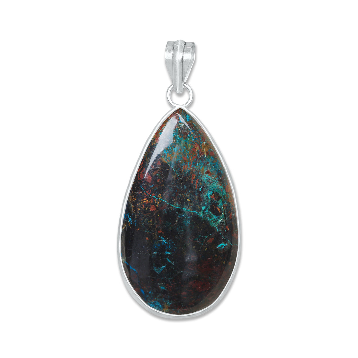 Chrysocolla Pendants | Minimal Bezel | AA Quality