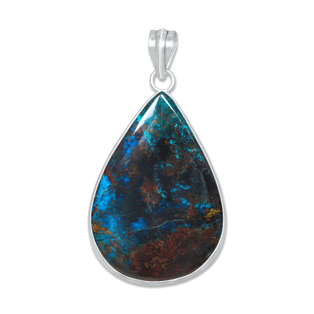 Chrysocolla Pendants | Minimal Bezel | AA Quality