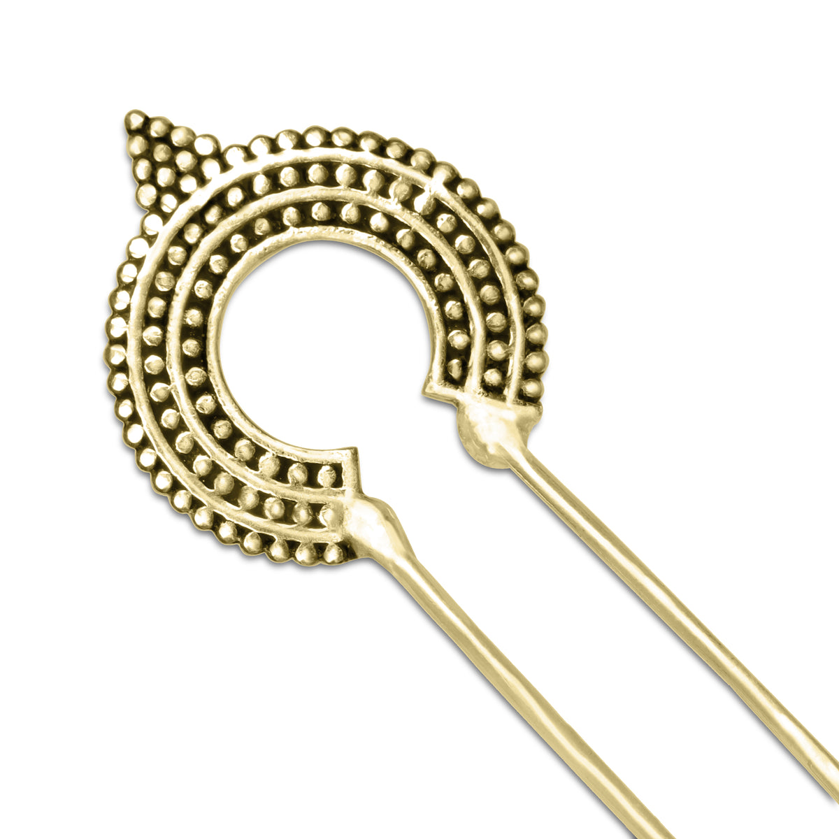 Paisley Swirl Hair Stick | Silver Plated Brass Bun Stick
