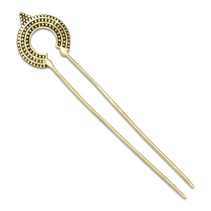Paisley Swirl Hair Stick | Silver Plated Brass Bun Stick