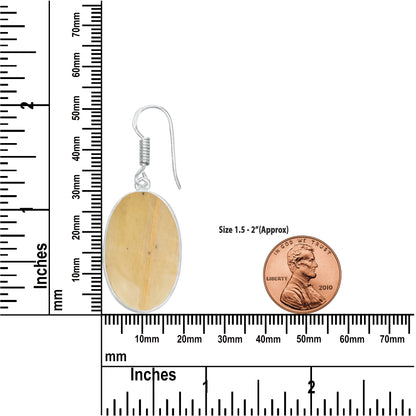 Yellow Aventurine Earrings – Handmade Minimal Design | Silver‑Plated Brass | Fish Hook Backs | Wholesale Pairs