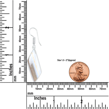 Owyhee Opal Earrings – Handmade Minimal Design | Silver‑Plated Brass | Fish Hook Backs | Wholesale Pairs