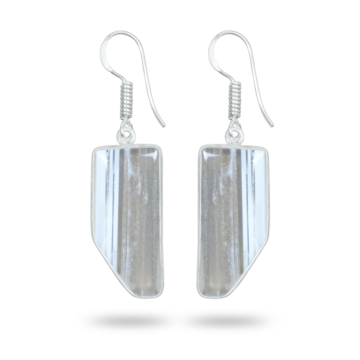 Owyhee Opal Earrings – Handmade Minimal Design | Silver‑Plated Brass | Fish Hook Backs | Wholesale Pairs