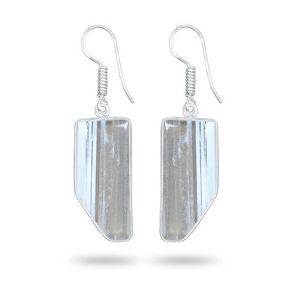 Owyhee Opal Earrings – Handmade Minimal Design | Silver‑Plated Brass | Fish Hook Backs | Wholesale Pairs