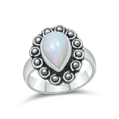 Ethiopian Opal Rings – Silver-Plated, Handmade, Natural Play-of-Color | Wholesale