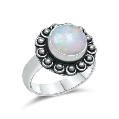 Ethiopian Opal Rings – Silver-Plated, Handmade, Natural Play-of-Color | Wholesale
