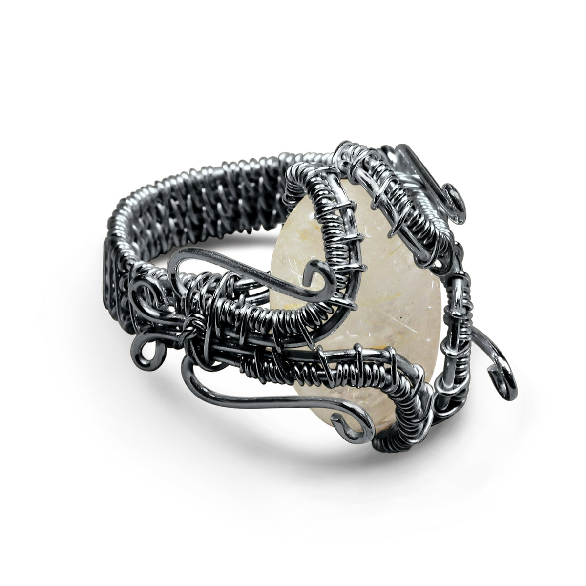 Wire Wrapped Gemstone Rings – Gold, Copper, Silver & Black Rhodium | Handmade | Wholesale Bundles