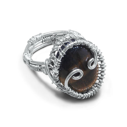 Wire Wrapped Gemstone Rings – Gold, Copper, Silver & Black Rhodium | Handmade | Wholesale Bundles