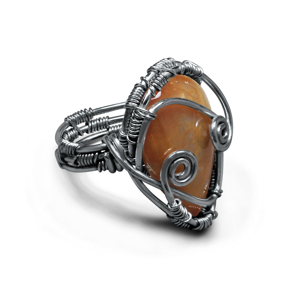 Wire Wrapped Gemstone Rings – Gold, Copper, Silver & Black Rhodium | Handmade | Wholesale Bundles