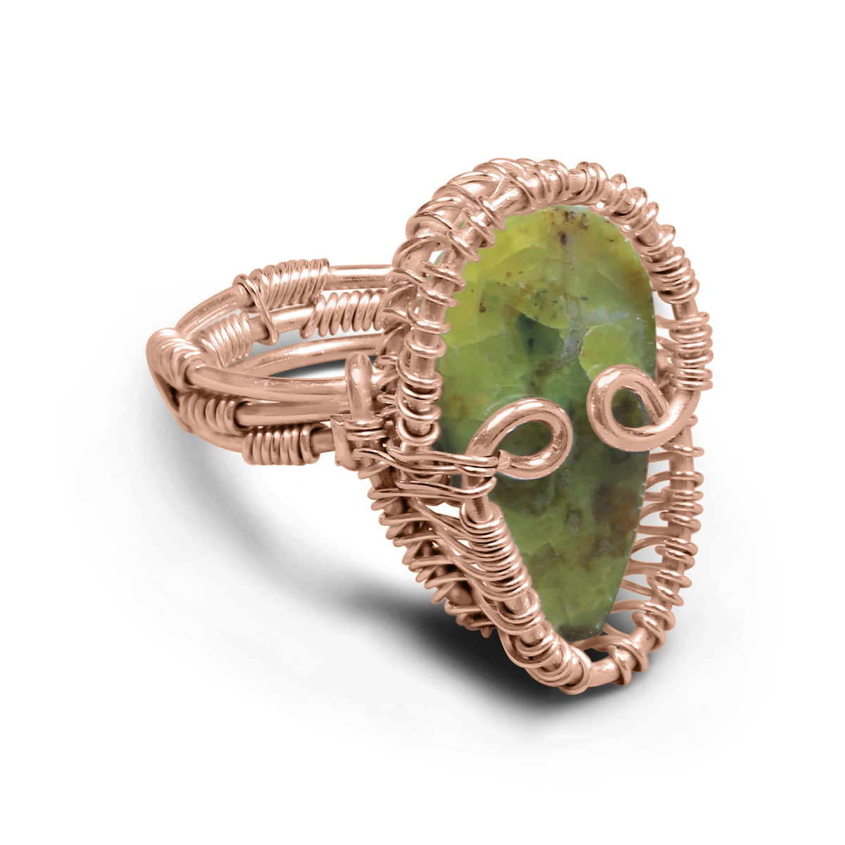 Wire Wrapped Gemstone Rings – Gold, Copper, Silver & Black Rhodium | Handmade | Wholesale Bundles