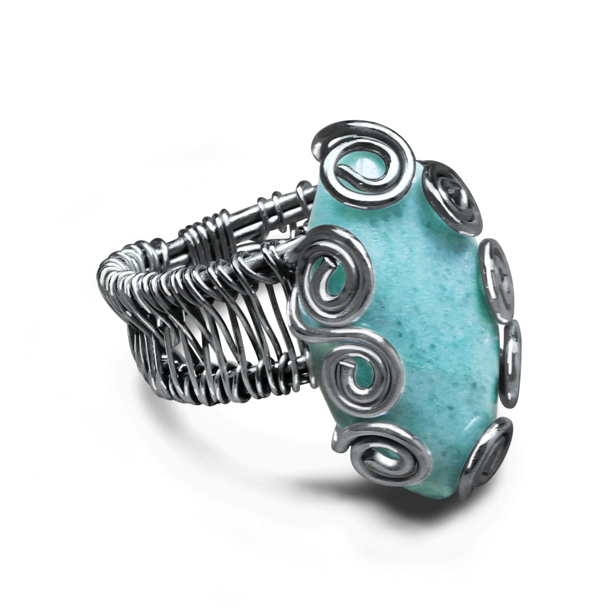 Wire Wrapped Gemstone Rings – Gold, Copper, Silver & Black Rhodium | Handmade | Wholesale Bundles