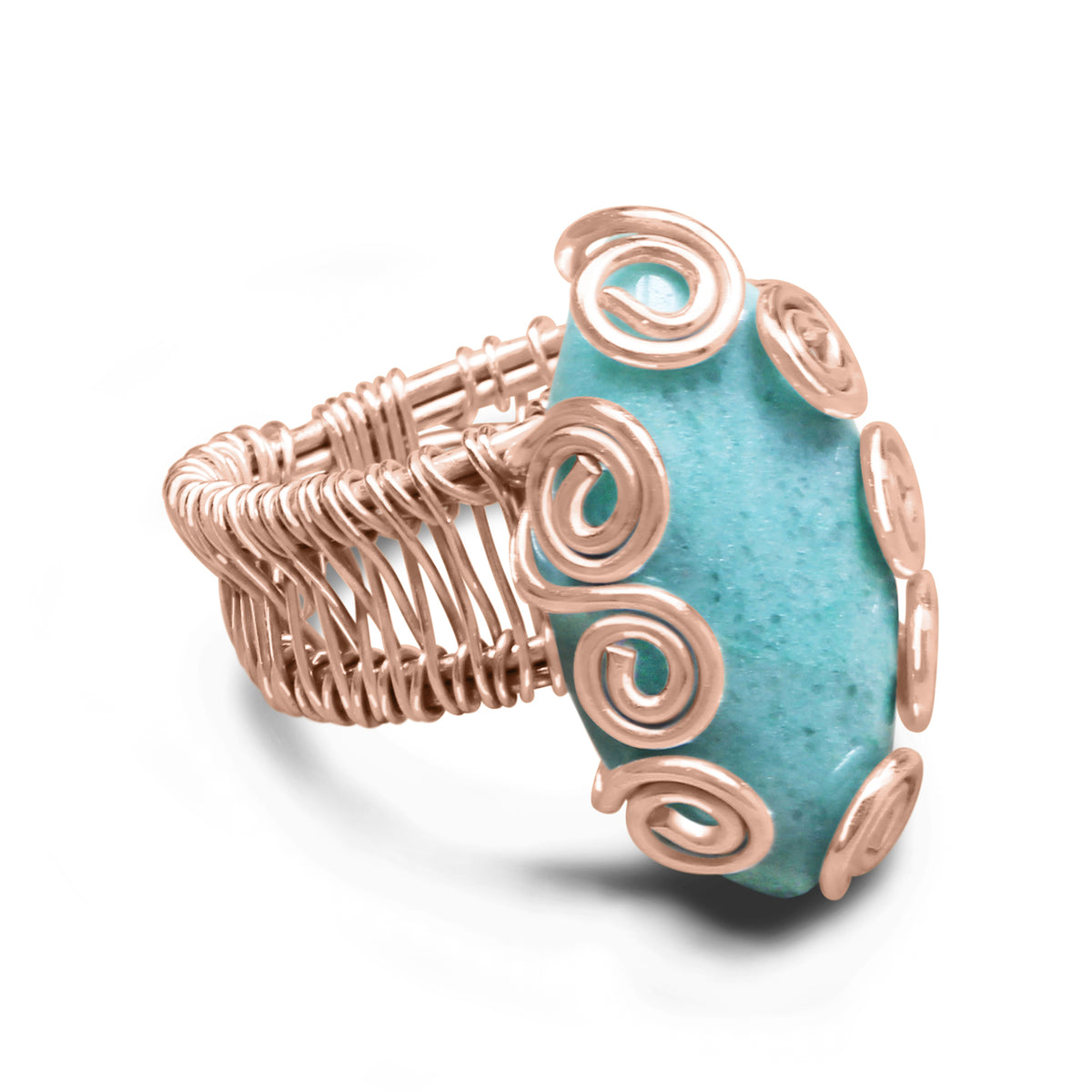 Wire Wrapped Gemstone Rings – Gold, Copper, Silver & Black Rhodium | Handmade | Wholesale Bundles