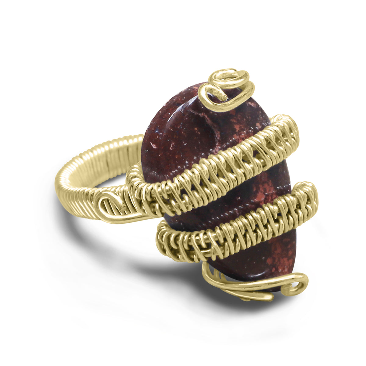 Wire Wrapped Gemstone Rings – Gold, Copper, Silver & Black Rhodium | Handmade | Wholesale Bundles
