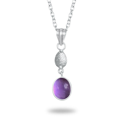 Amethyst Charm Pendants – Silver-Plated, Handmade, Designer Boho | Wholesale