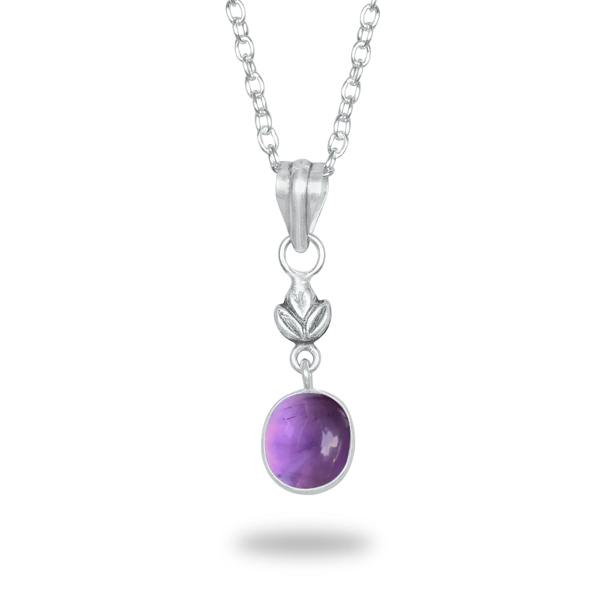 Amethyst Charm Pendants – Silver-Plated, Handmade, Designer Boho | Wholesale