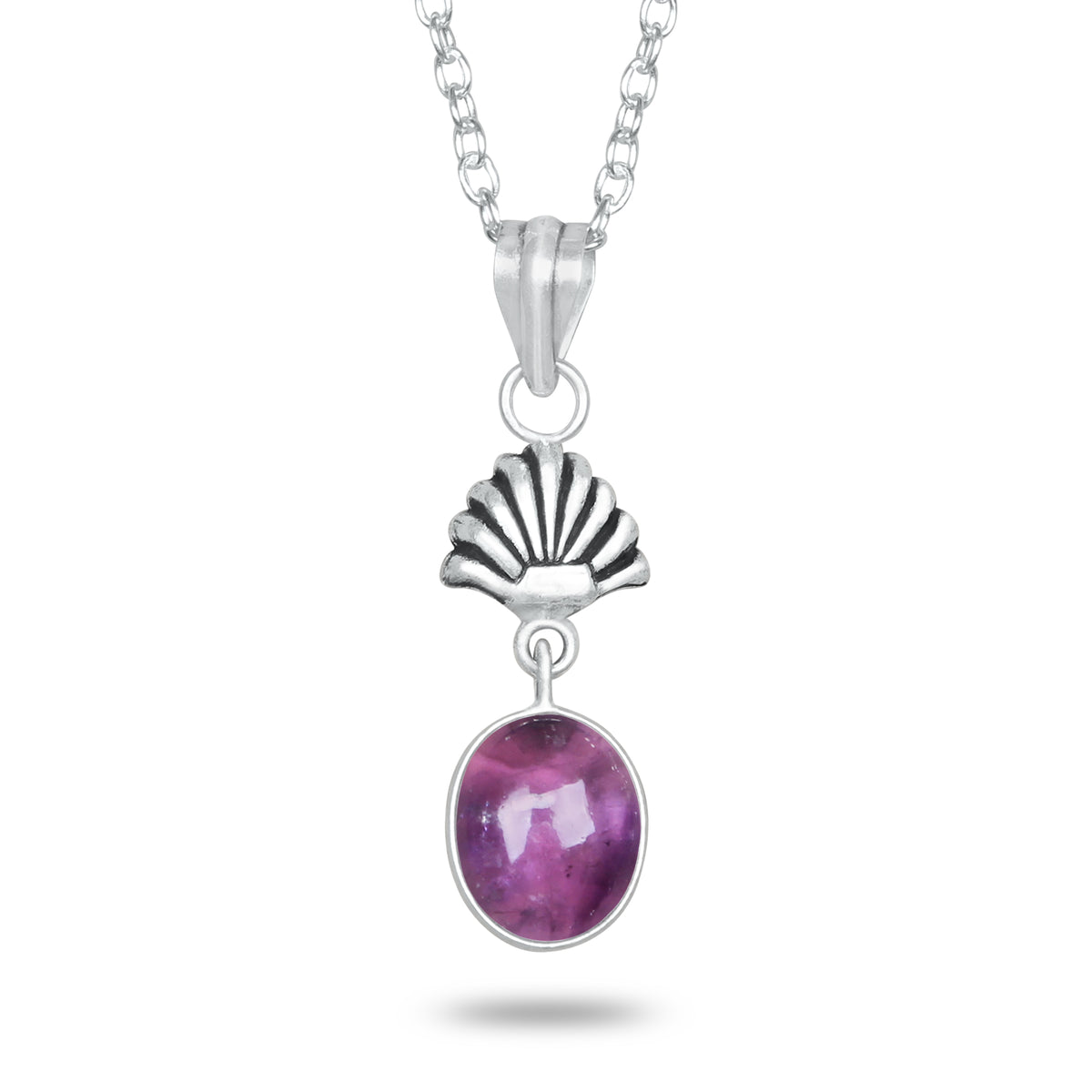 Amethyst Charm Pendants – Silver-Plated, Handmade, Designer Boho | Wholesale