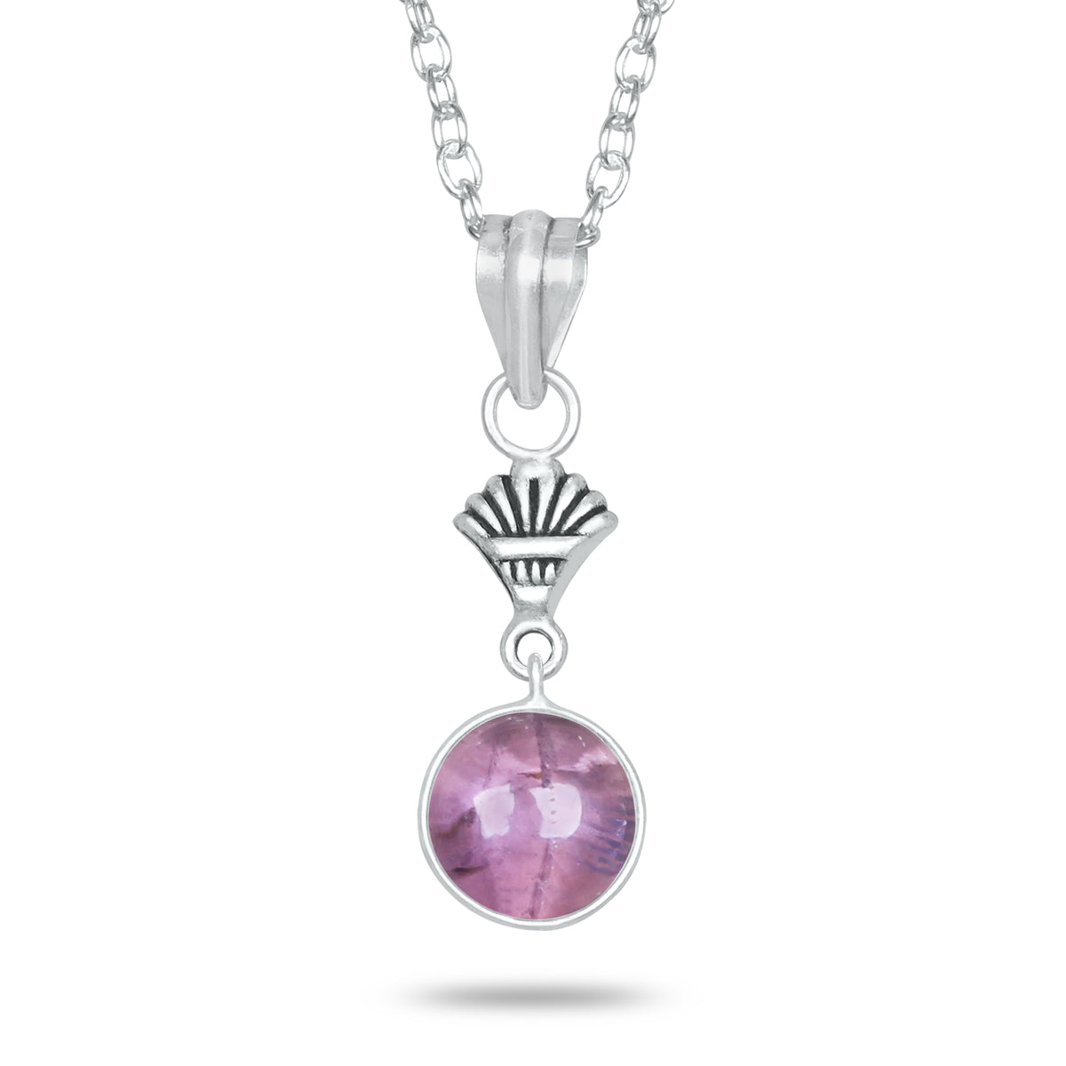 Amethyst Charm Pendants – Silver-Plated, Handmade, Designer Boho | Wholesale