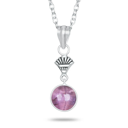 Amethyst Charm Pendants – Silver-Plated, Handmade, Designer Boho | Wholesale